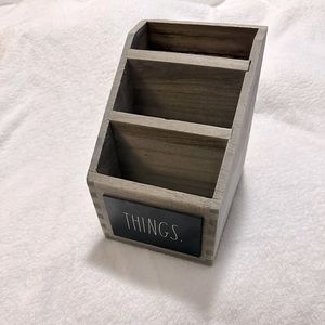 Rae Dunn Wooden Desk Organizer; states “Things”; Like New; Hardly Used